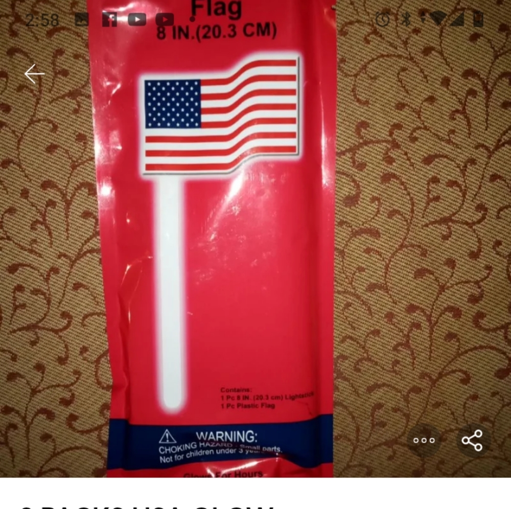 3 Pairs of Glow Up USA Flag